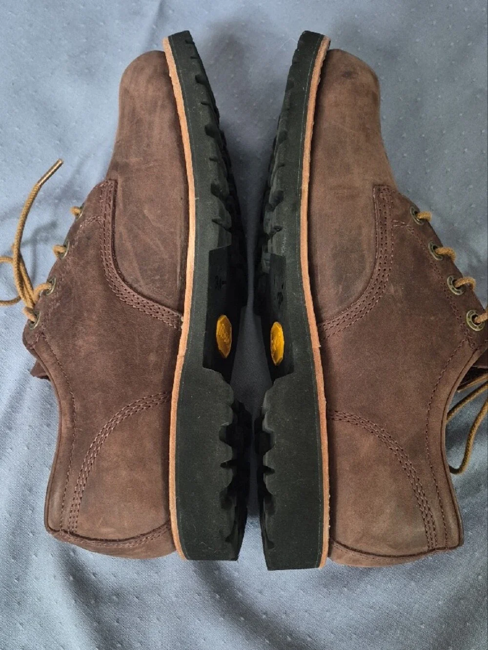 L.L. Bean Bucksport Shoe Plain Toe Mens 8W Brown Suede Leather Lace-Up Oxfords